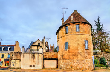 Obraz premium City walls of Meaux in Paris region of France