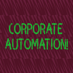 Conceptual hand writing showing Corporate Automation. Concept meaning automating key processes through computing technology Seamless Isosceles Triangle Maroon Tone in Abstract Pattern