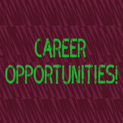 Conceptual hand writing showing Career Opportunities. Concept meaning a chance or situation of having a job employment Seamless Isosceles Triangle Maroon Tone in Abstract Pattern