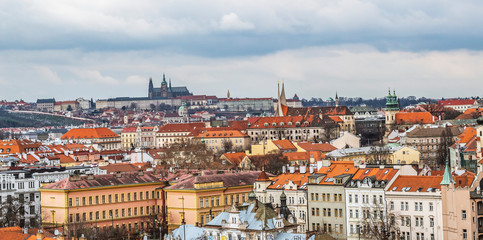 Fototapeta na wymiar View of Prague Castle from Vysehrad