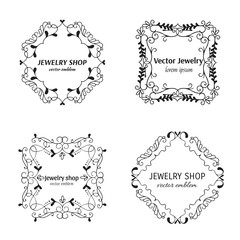 Handdrawn decorative frames isolated on white background