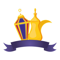 indian tea pot and lantern