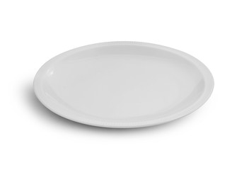 white plate isolated on white background