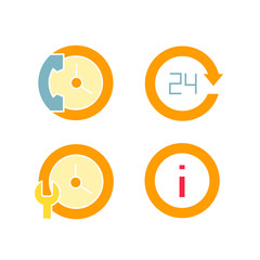clock and support icons