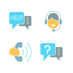 contact and customer support icons