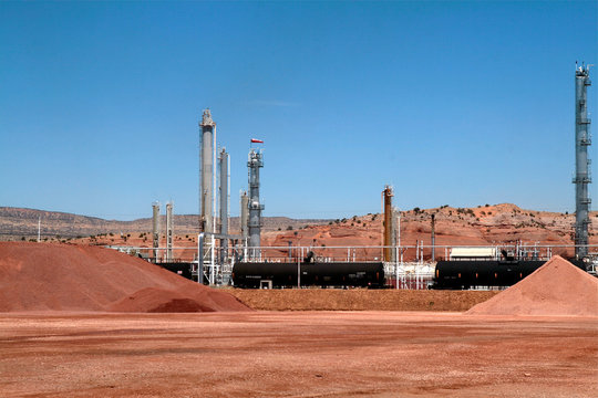 Oil And Gas Plant. Gallup, New Mexico