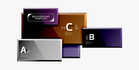 Abstract square composition for background, banner or logo