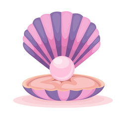 Sea shell with pearl