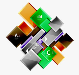 Abstract square composition for background, banner or logo