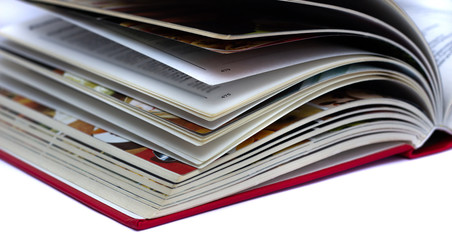 Book isolated on white background.