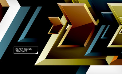 Techno arrow background, template design