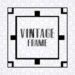 Vintage ornamental modern art deco border frame for invitation and packaging of luxury products. Retro luxury background