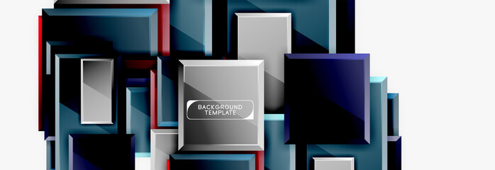Abstract square composition for background, banner or logo
