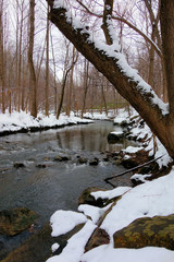 Rock Creek in Winter looking upstream