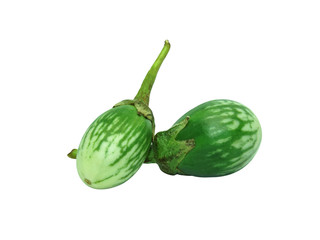 Thailand eggplant isolated on white background