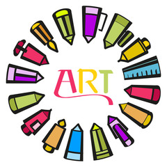 stationery, pen and pencil, back to school concept