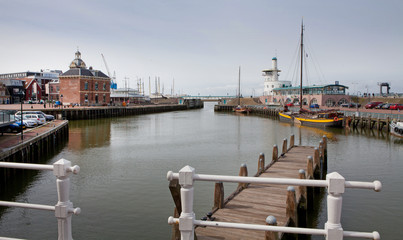 City of Harlingen Friesland Netherlands harbour