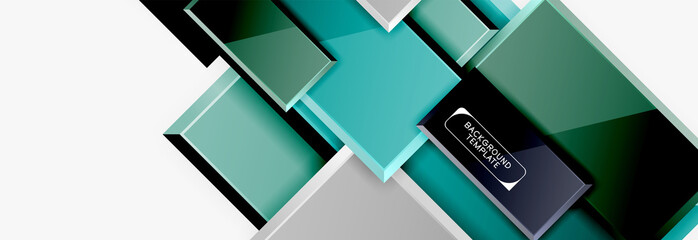 Minimal square banner abstract background