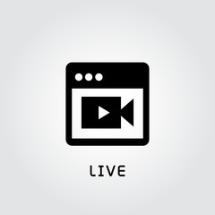 web video camera live icon