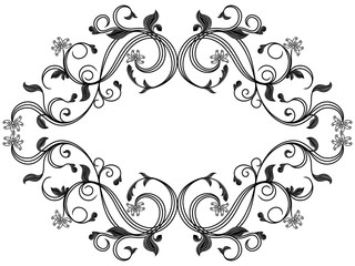 Decorative Victorian floral frame