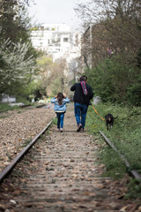 Obraz premium atypical place in paris, the petite ceinture