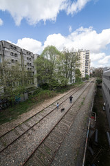 Fototapeta premium atypical place in paris, the petite ceinture