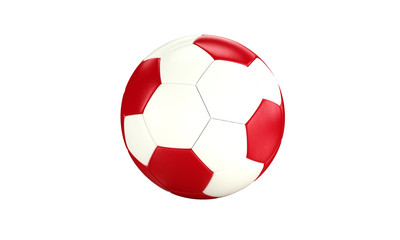 Fototapeta premium Football 3d concept. Ball with national flag of Denmark. Isolated on the white background.