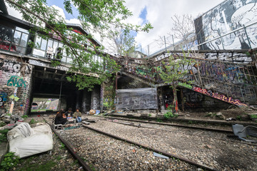 Naklejka premium atypical place in paris, the petite ceinture