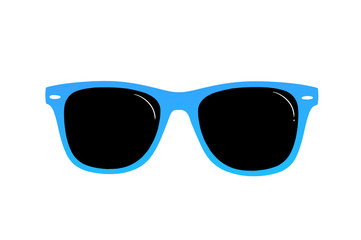 Blue Sunglasses Isolated On White Background