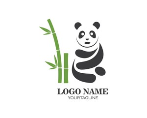 panda ilustration logo vector icon