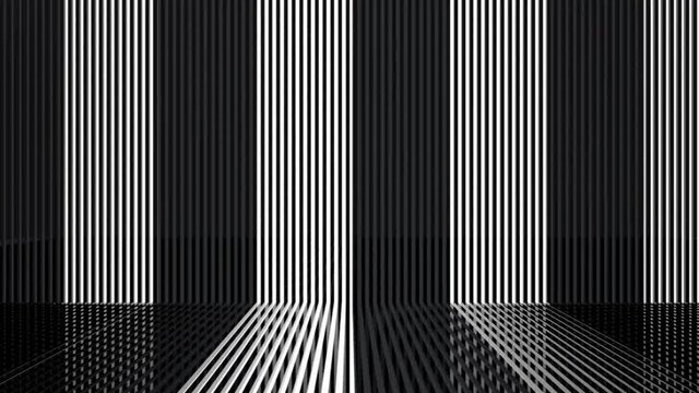 loopable monochrome vertical light pattern wall movement motion background footage.