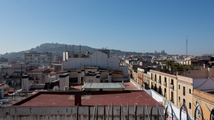panoramic view of the urban landscape from the roofs