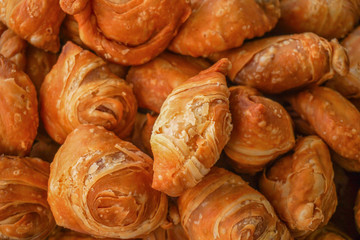 Curry puff, newly fried curry puff, snack, pastry, stuffed bread