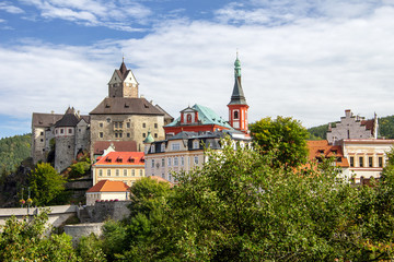Fototapeta na wymiar Burg Loket im Okres Sokolov in Tschechien