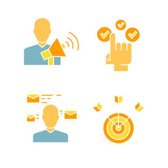 marketing and advertising concept icons