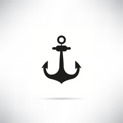 anchor icon in white gray background