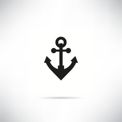 Fototapeta premium anchor icon in white gray background