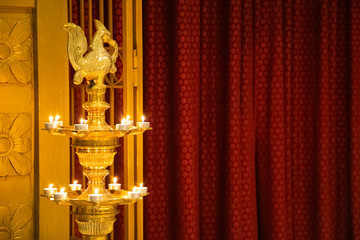 Metallic Golden Diya Stand