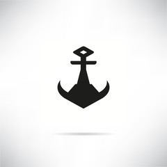 anchor icon in white gray background