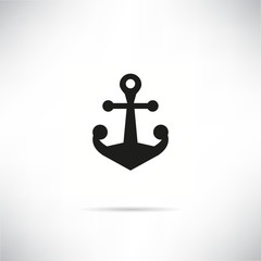 anchor icon in white gray background