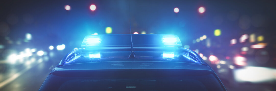 Polizeiauto im Einsatz