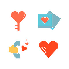 wedding and gift icons set