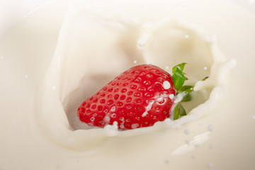 Strawberry and milk