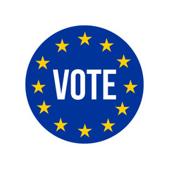 vote, vector concept with european union flag