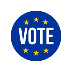 vote, vector concept with european union flag