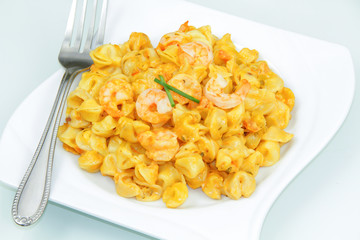 pâtes aux crevettes