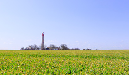 Fototapeta na wymiar Paradeturm / Leuchtturm in Flügge