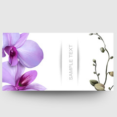 Business card design with Orchid and sample text