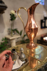 Saint-Chrême. Huiles Saintes. Baptistère. / Holy Chrism. Holy oils. Baptistry.