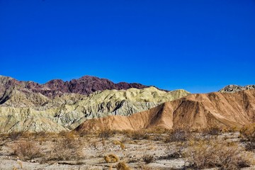 Fototapeta na wymiar coloured rock layers in the mountains